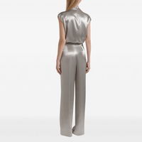 Alberta Ferretti Satin Cowl Neck Sleeveless Top in Ice - International designer fashion boutique Australia Riada Concept Woollahra