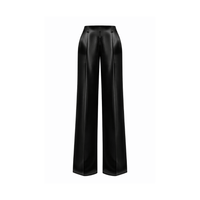 Alberta Ferretti Satin Wide-Leg Trousers in Black – International designer fashion boutique Australia Riada Concept Woollahra