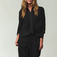 Transit Par Such Seersucker Shirt in Black Transit Par Such at Riada Concept Designer fashion shop online and in store High End fashion boutique Sydney Australia Riada Concept