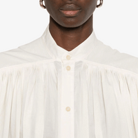 Philosophy di Lorenzo Serafini Sleeveless Button Front Blouse in Ivory, international luxury fashion brands blouse available at Riada Concept Woollahra, Sydney Australia and online
