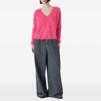 Absolut Cashmere Soeli V-Neck Sweater in Pop Pink – International designer fashion boutique Australia Riada Concept Woollahra