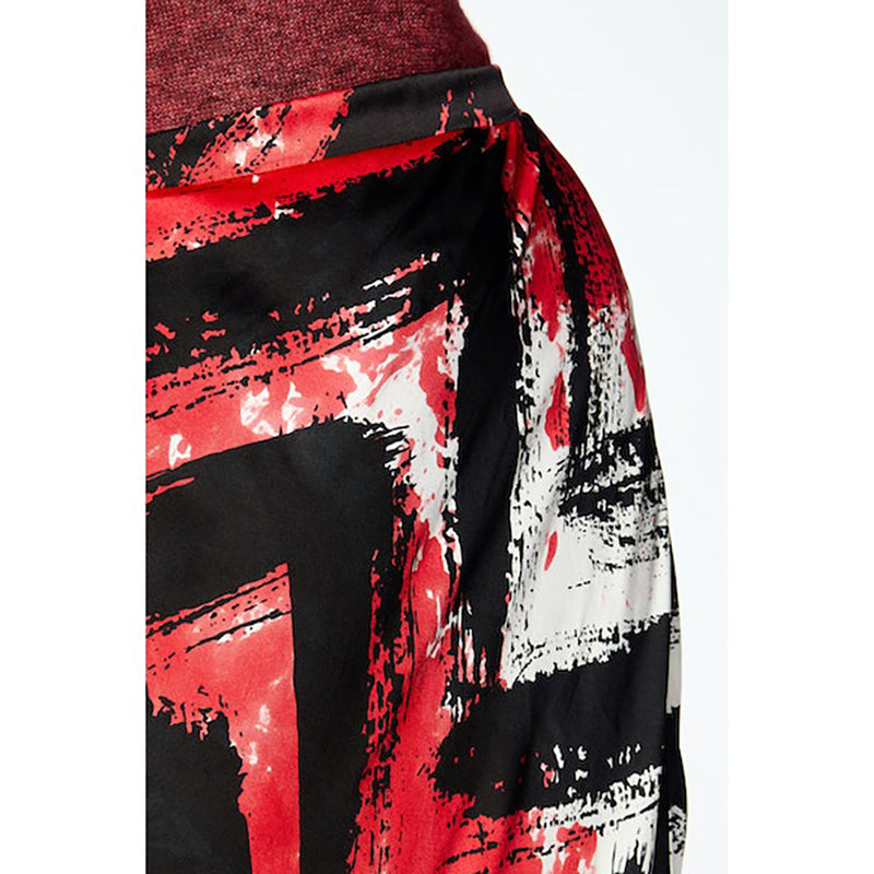 Spot Chevron Skirt in Lipstick