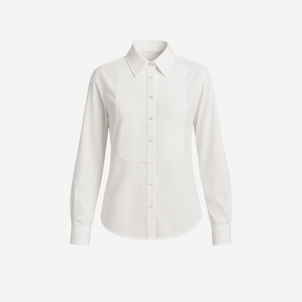 Sara Roka Sybella Shirt in White international luxury fashion brands and labels available at Riada Concept Woollahra, Sydney Australia and online