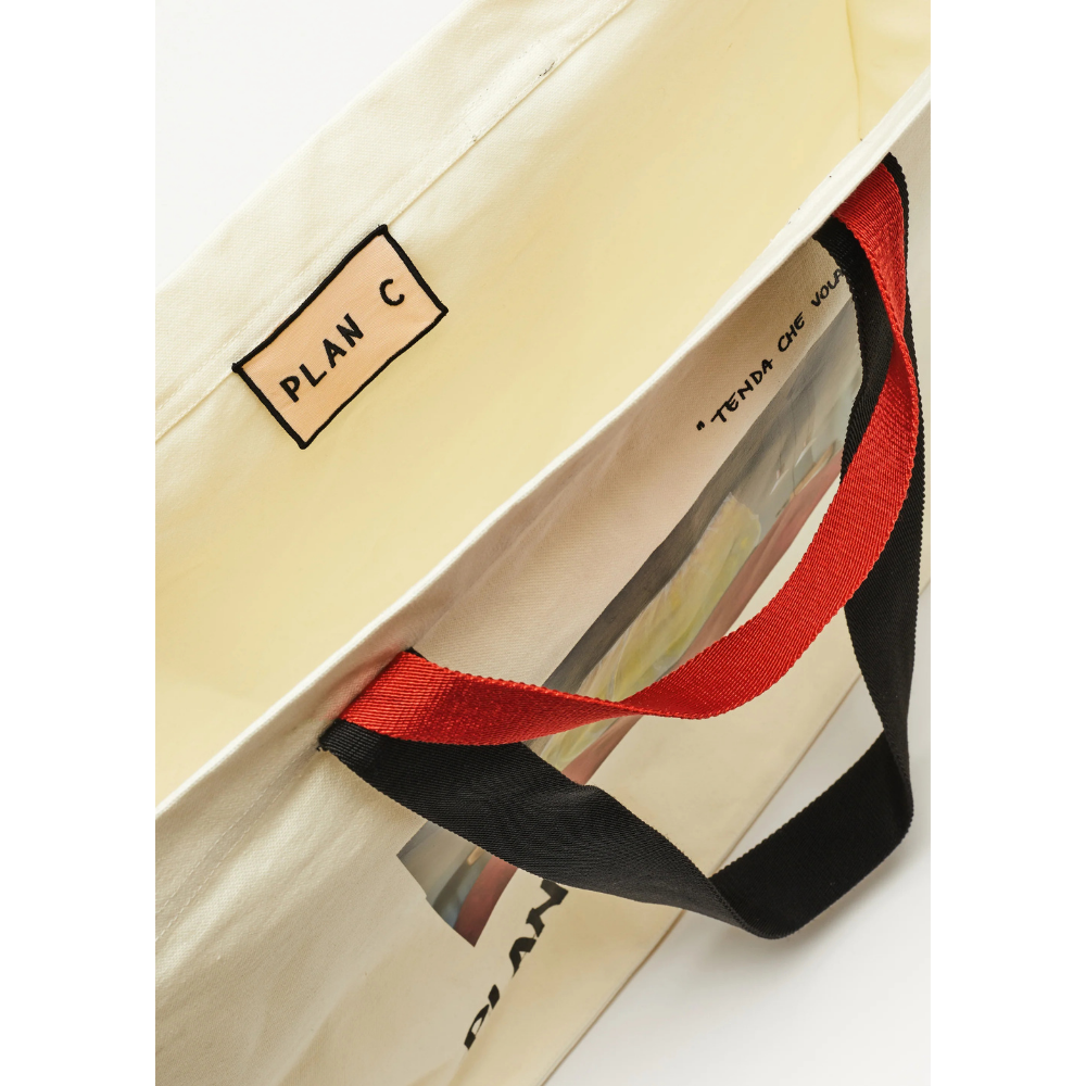 TENDA CHE VOLA PRINT CANVAS TOTE BAG