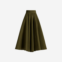 Sara Roka Tabba Midi Skirt in Dark Olive international luxury fashion brands and labels available at Riada Concept Woollahra, Sydney Australia and online