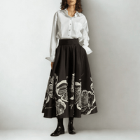 Sara Roka Tabba Midi Skirt in Floral Print international luxury fashion brands and labels available at Riada Concept Woollahra, Sydney Australia and online