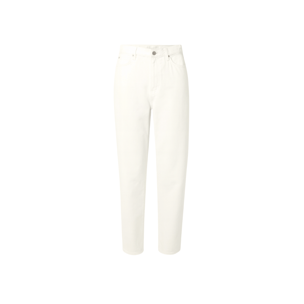FRAME The Neat High-Rise Jean in Au Natural Clean — off-white rigid denim straight-leg jeans, featuring a high waist, cropped fit, and minimalist five-pocket design FRAME designer denim, luxury jeans boutique Sydney Australia Riada Concept Woollahra
