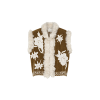 Forte Forte The Lotus Chenille Jacquard Vest Cumino flat lay – International designer fashion boutique Australia Riada Concept Woollahra