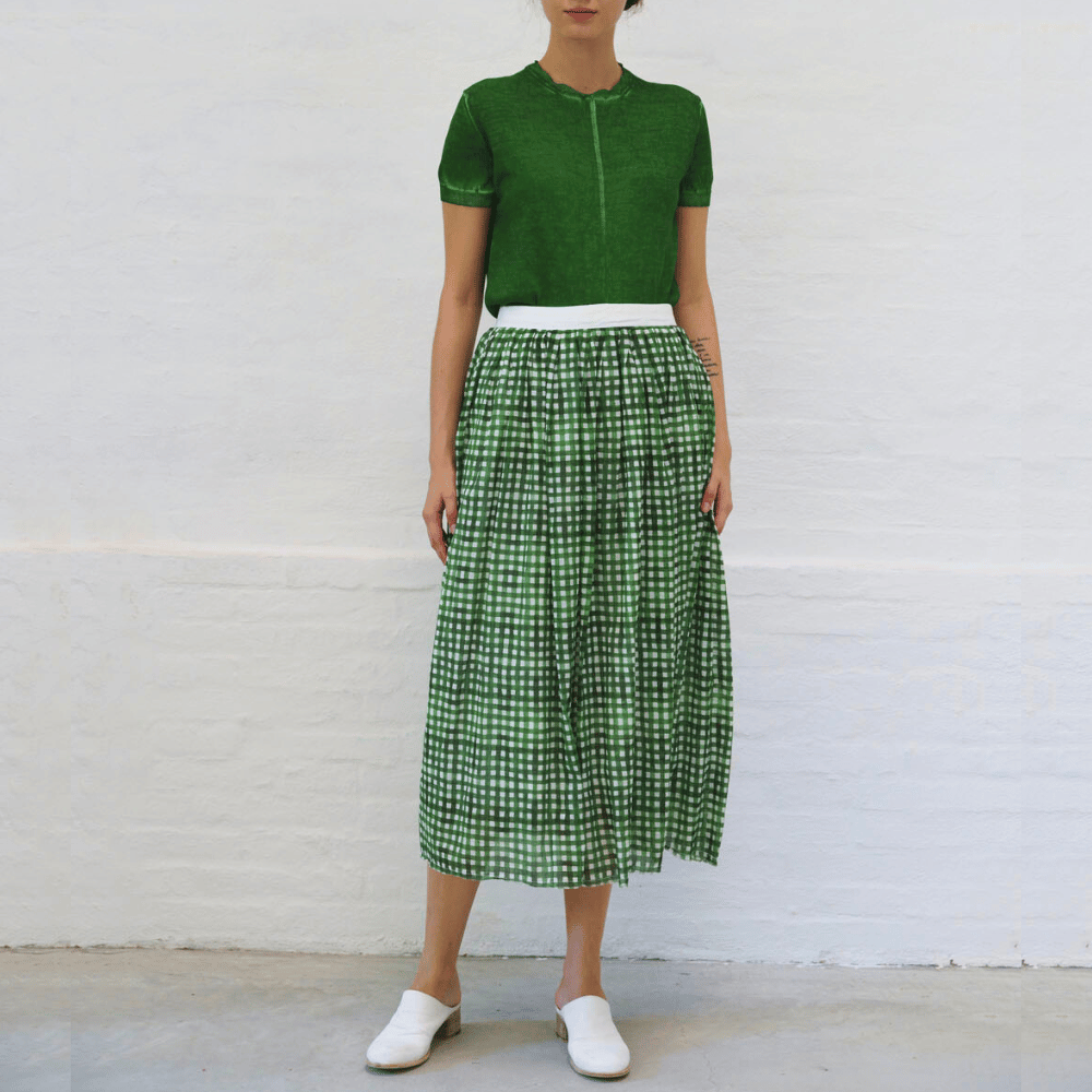 H+ Hannoh Wessel Therese T-Shirt in Green – International designer fashion boutique Australia Riada Concept Woollahra