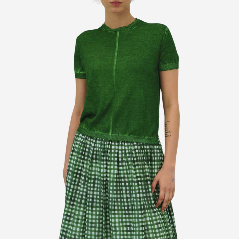 H+ Hannoh Wessel Therese T-Shirt in Green – International designer fashion boutique Australia Riada Concept Woollahra