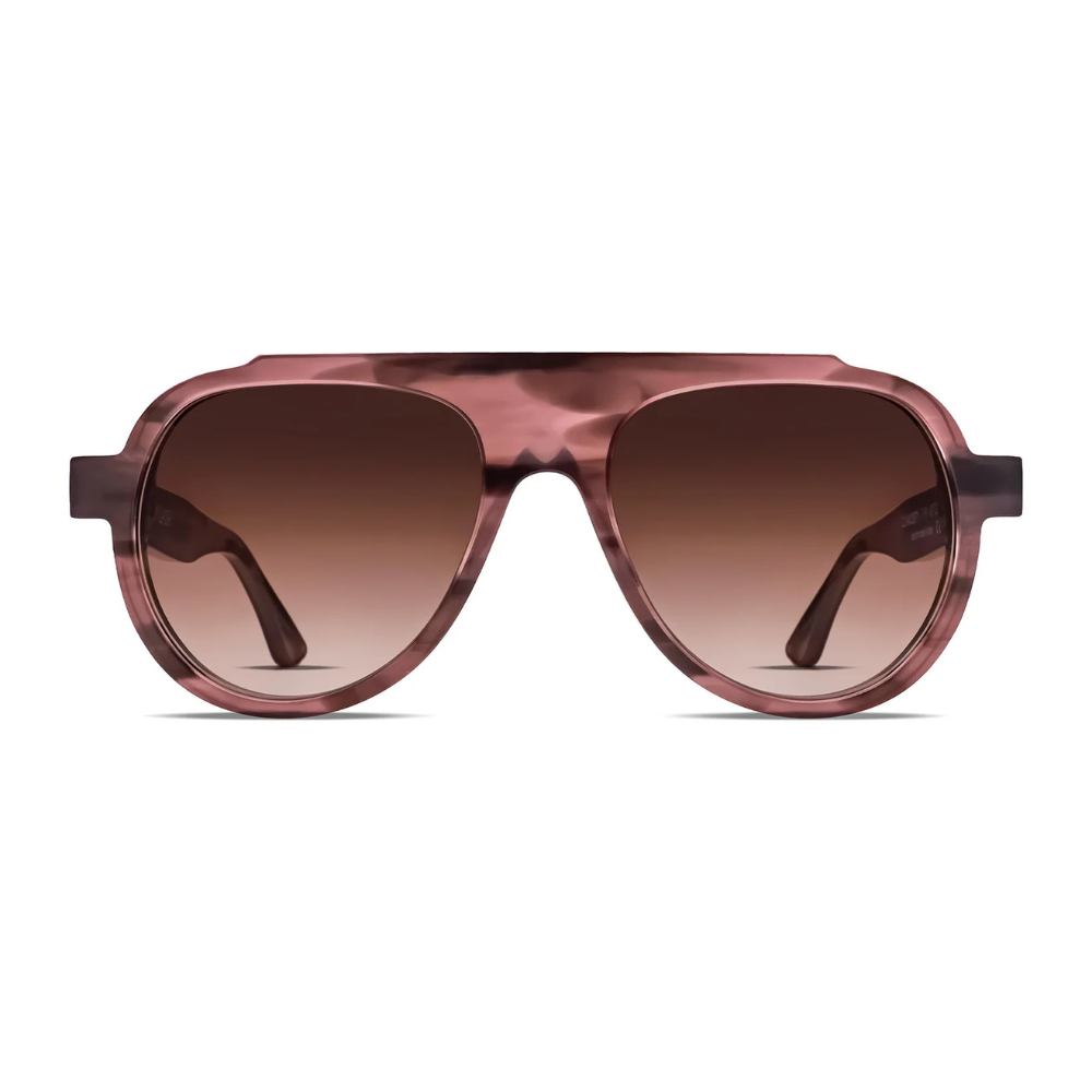 Thierry Lasry Clandesty Sun 119 Burgundy Horn Pattern 57 - Gradient Brown