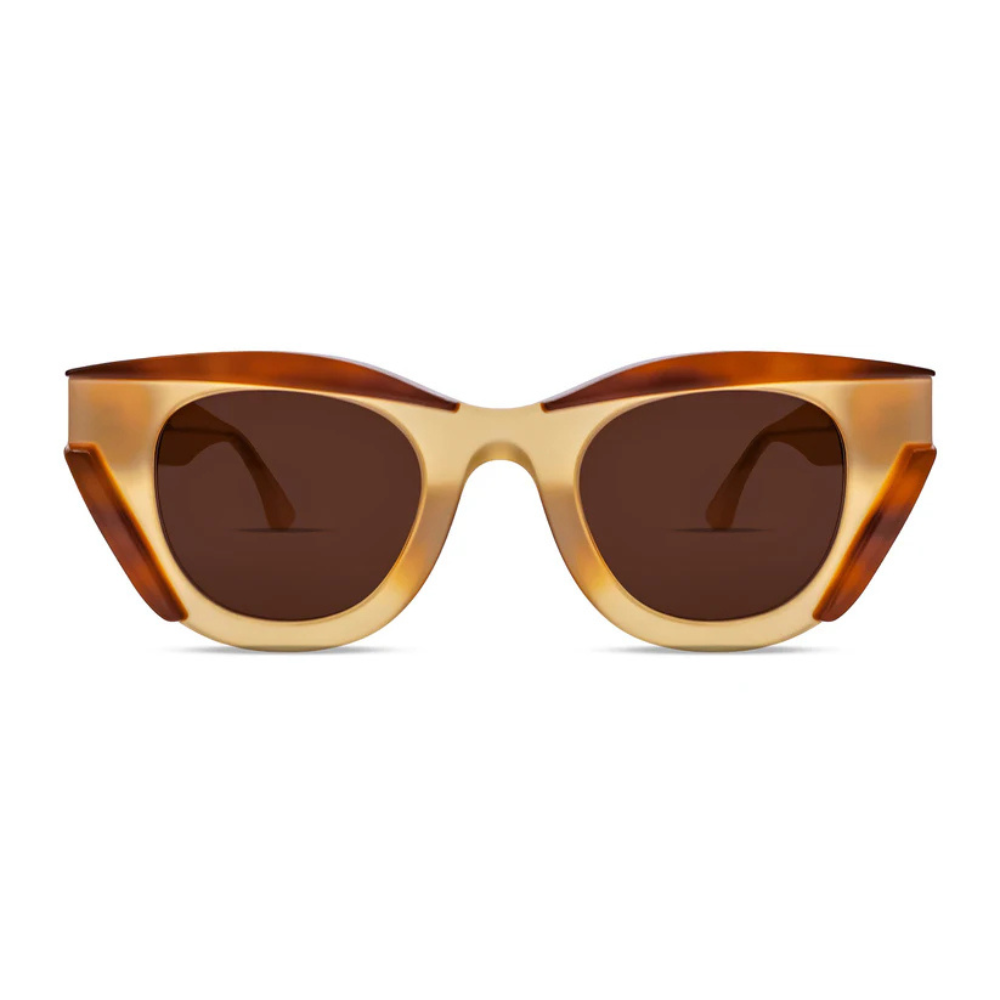 Thierry Lasry Dismissy Sun 639 Frosty Beige & Tortoiseshell 48 - Solid Brown