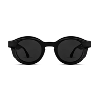 Thierry Lasry Slippery 46 Round Sunglasses in Black 101 THIERRY LASRY Designer fashion shop online and in store High End fashion boutique Sydney Australia Riada Concept