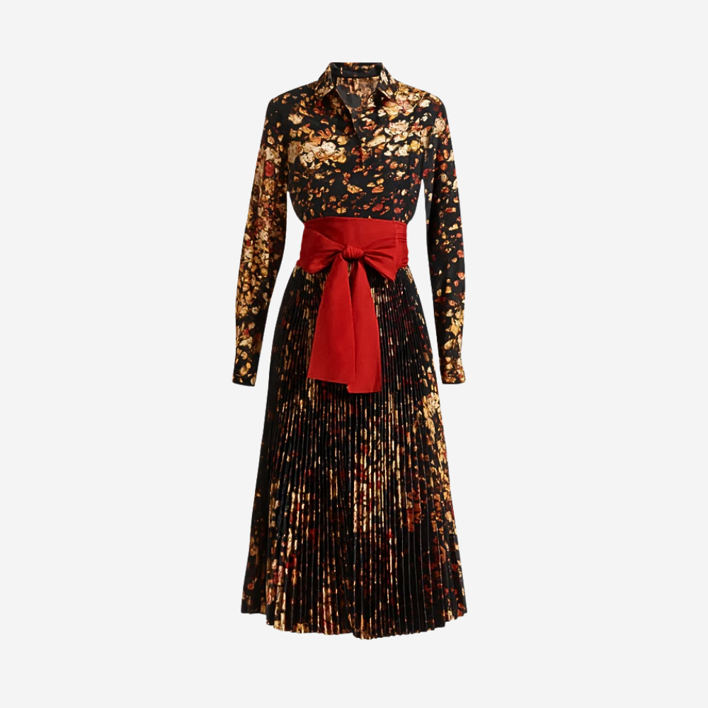 Sara Roka Tabba Midi Skirt in Dark Olive international luxury fashion brands and labels available at Riada Concept Woollahra, Sydney Australia and online