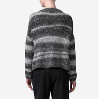 Transit Par Such Alpaca Stripe Cardigan in Anthracite - International designer fashion boutique Australia Riada Concept Woollahra 1016.CFDTRB17521.13