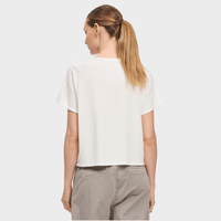 Transit Par Such white fine knit body T-shirt with centre-back seam – rear view