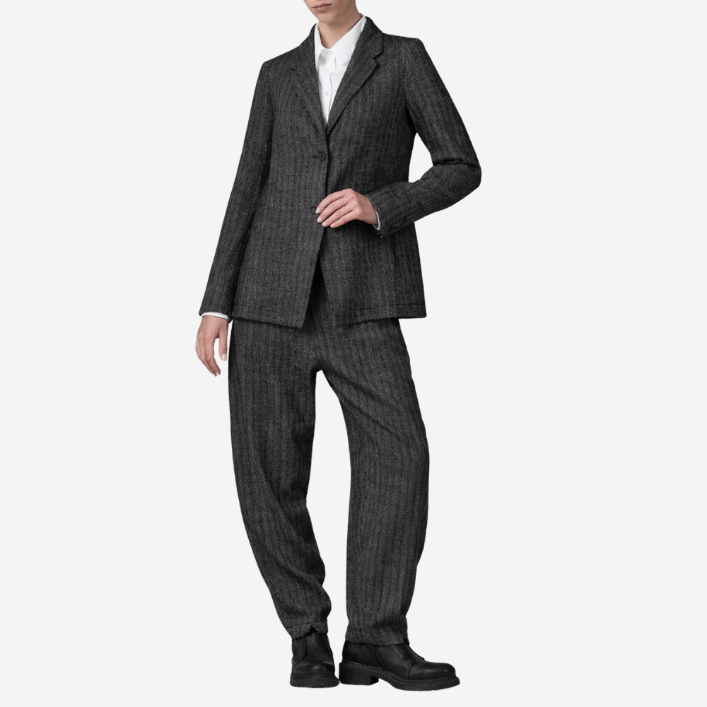 Transit Par Such Herringbone Wool Jacket in Black - International designer fashion boutique Australia Riada Concept Woollahra 1016.CFDTRBA103.10