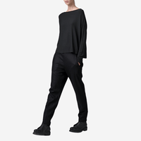 Transit Par Such Modal Cashmere Reversible Button Tee in Black - International designer fashion boutique Australia Riada Concept Woollahra 1016.CFDTRBJ190.10