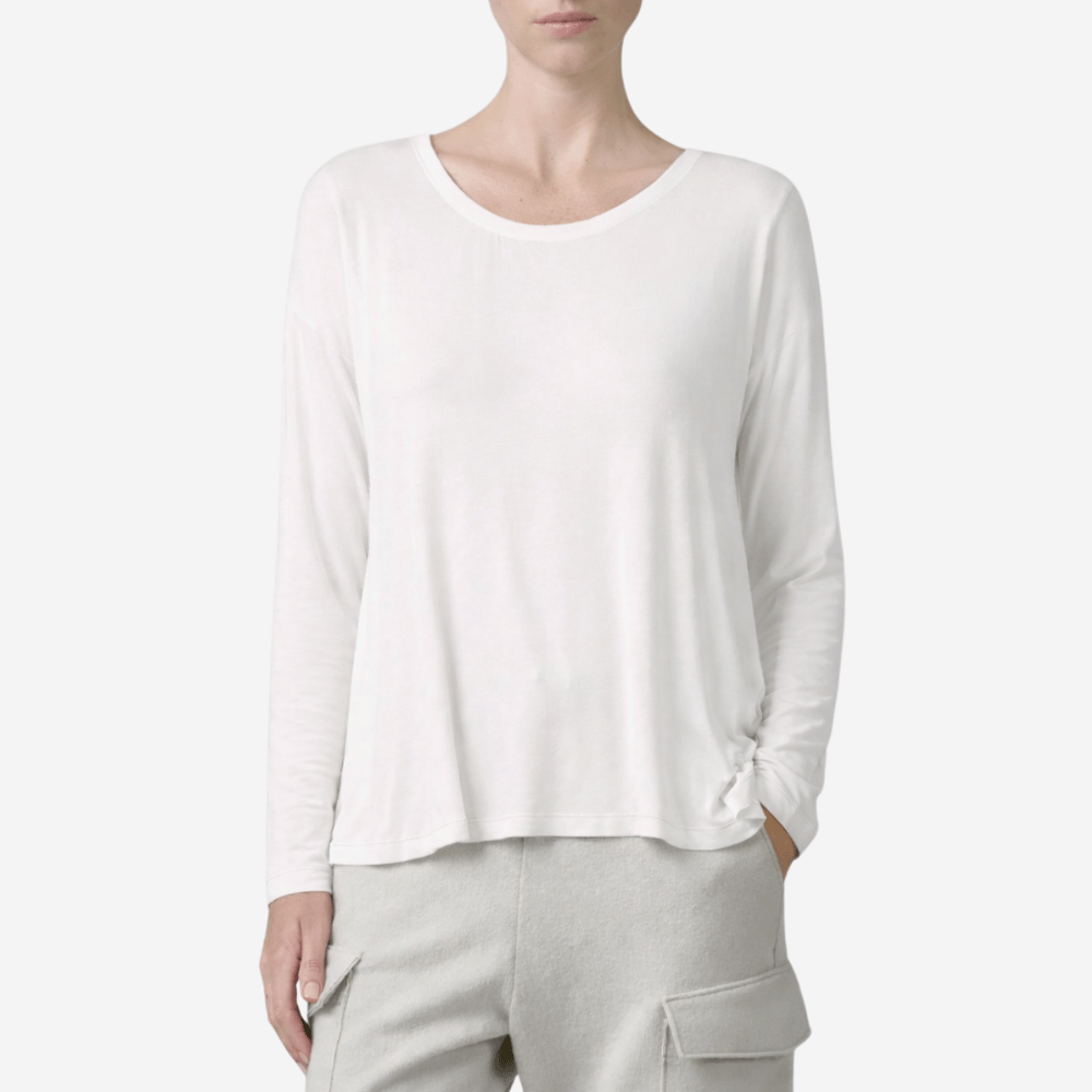 Transit Par Such Modal Long-Sleeve Tee in Chalk – International designer fashion boutique Australia Riada Concept Woollahra 1016.CFDTRBI183.01