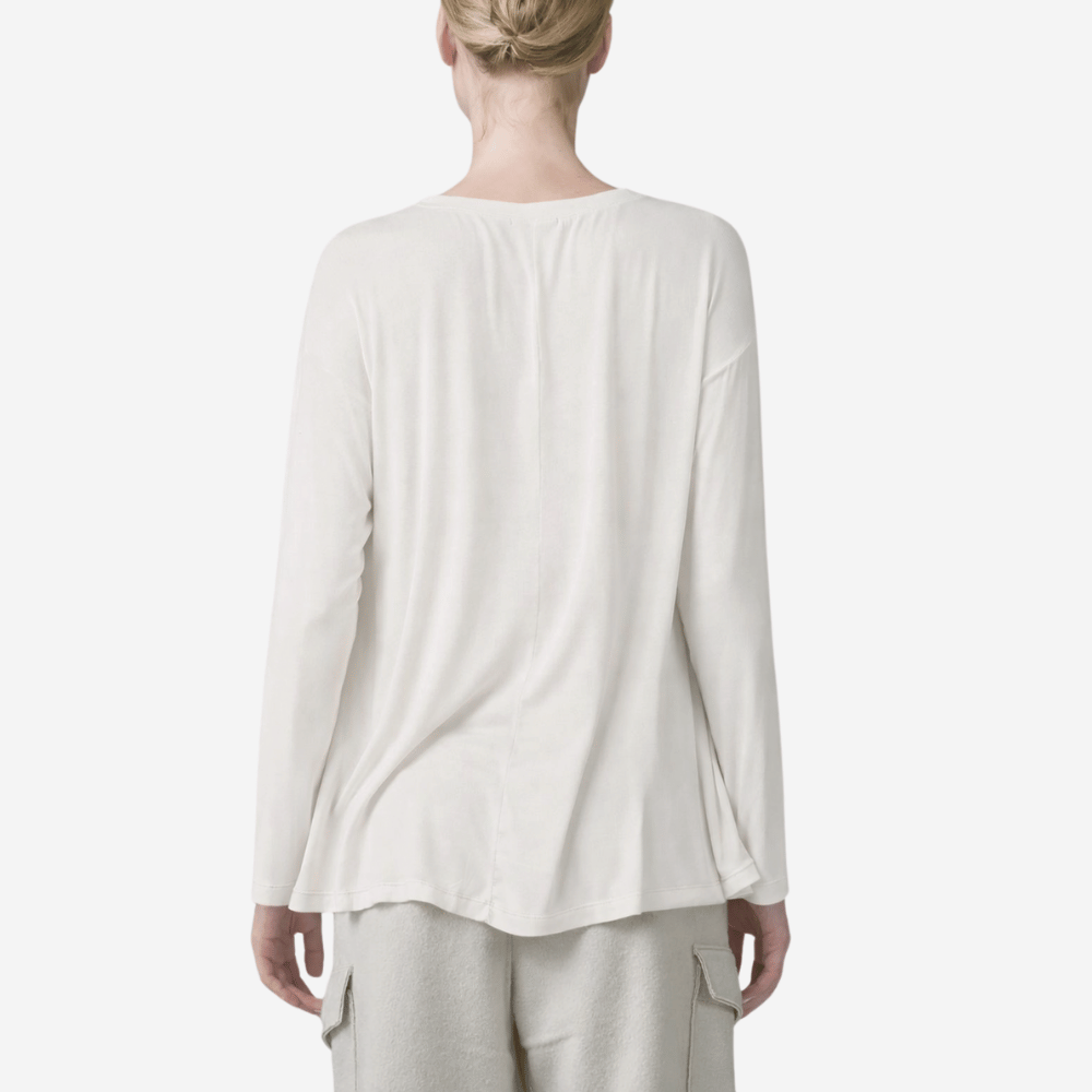 Transit Par Such Modal Long-Sleeve Tee in Chalk – International designer fashion boutique Australia Riada Concept Woollahra 1016.CFDTRBI183.01
