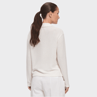 Transit Par Such Open Weave Knit Jacket in White - back view