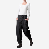 Transit Par Such Panelled Stretch Satin Bombé Pant in Black – International designer fashion boutique Australia Riada Concept Woollahra
