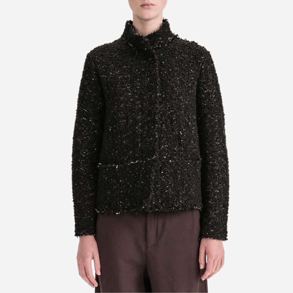 Transit Par Such Raw-Edge Bouclé Jacket in Black – International designer fashion boutique Australia Riada Concept Woollahra