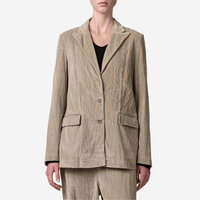 Transit Par Such Ribbed Velour Longline Jacket in Camel  – International designer fashion boutique Australia Riada Concept Woollahra
