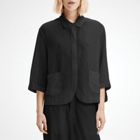 Transit Par Such Seersucker Shirt in Black Transit Par Such at Riada Concept Designer fashion shop online and in store High End fashion boutique Sydney Australia Riada Concept