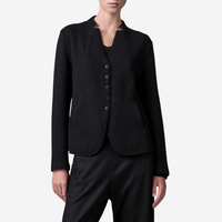 Transit Par Such Virgin Wool V-Neck Jacket in Black - International designer fashion boutique Australia Riada Concept Woollahra 1016.CFDTRB9441.10