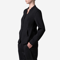 Transit Par Such Virgin Wool V-Neck Jacket in Black - International designer fashion boutique Australia Riada Concept Woollahra 1016.CFDTRB9441.10