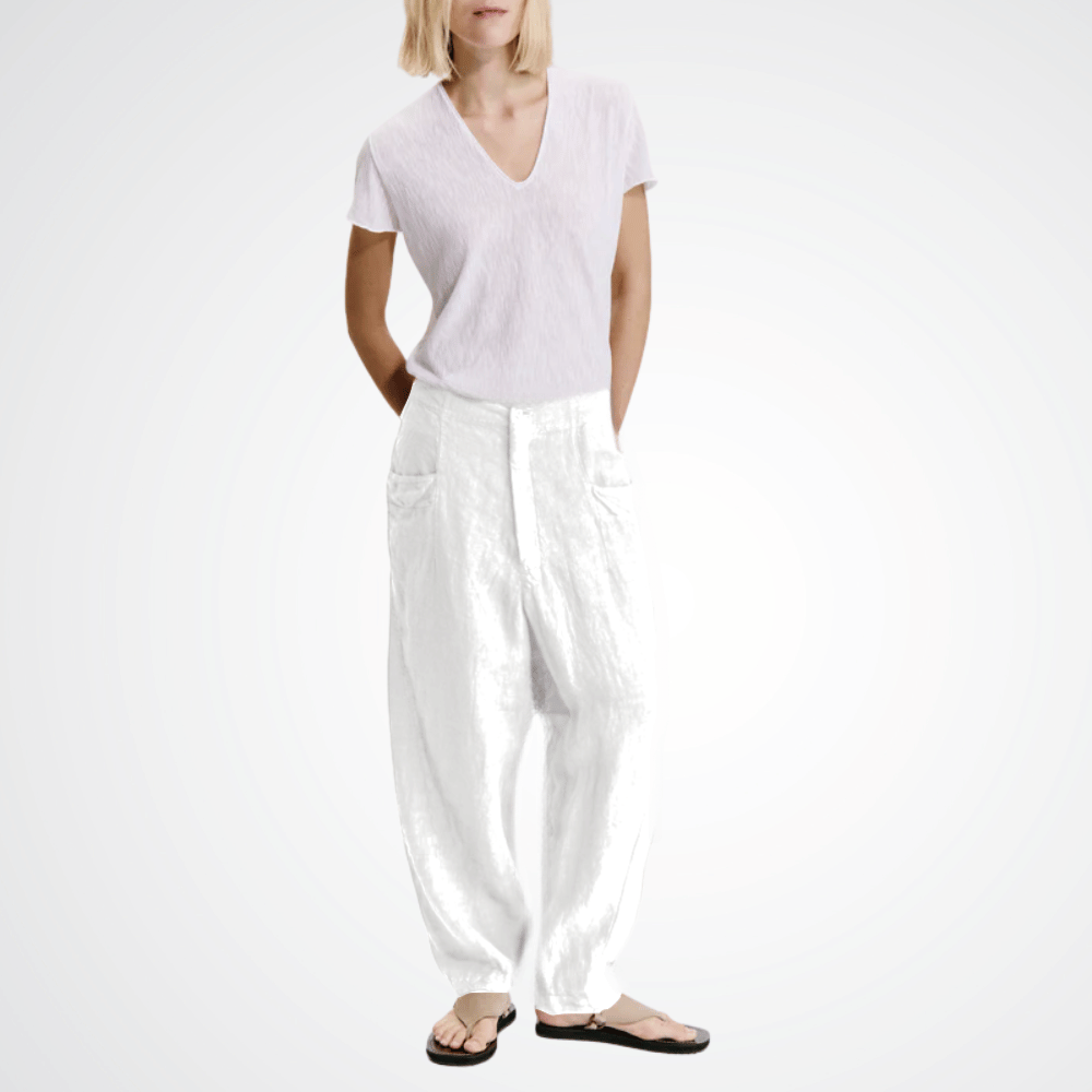 TRANSIT PAR SUCH Linen Relaxed Pants in White Transit Par Such at Riada Concept Designer fashion shop online and in store High End fashion boutique Sydney Australia Riada Concept