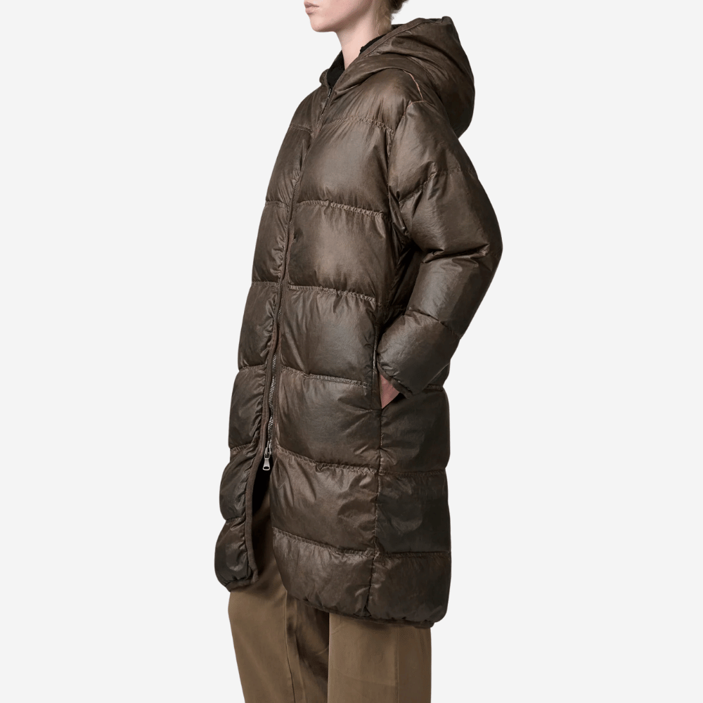 Transit Par Such Long Hooded Puffer Down Coat in Tobacco – International designer fashion boutique Australia Riada Concept Woollahra