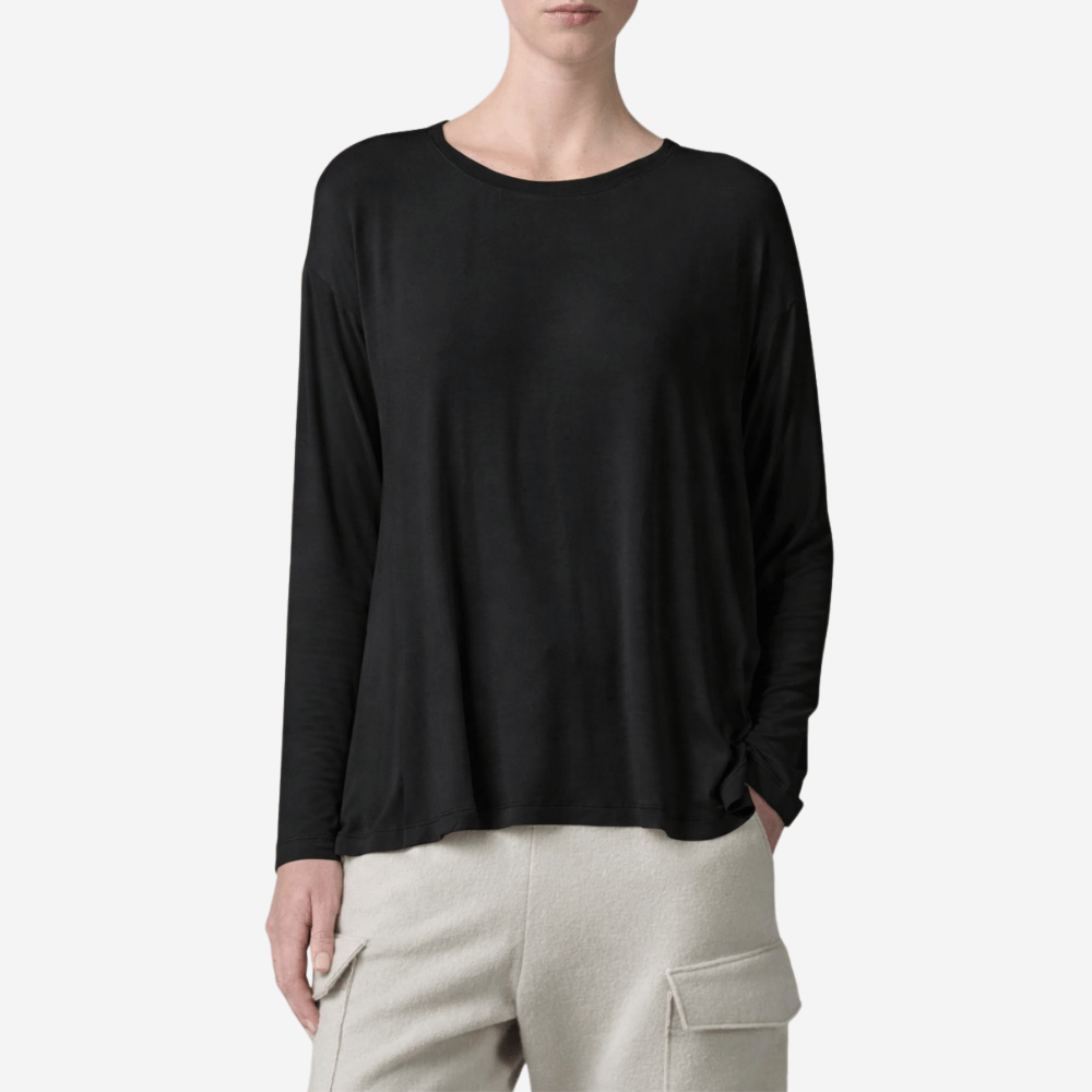 Transit Par Such Modal Long-Sleeve Tee in Black – International designer fashion boutique Australia Riada Concept Woollahra 1016.CFDTRBI183.10