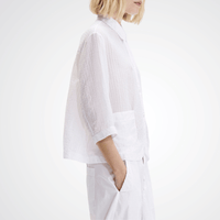Transit Par Such Seersucker Shirt in White Transit Par Such at Riada Concept Designer fashion shop online and in store High End fashion boutique Sydney Australia Riada Concept