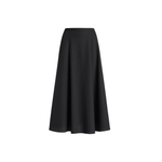 Alberta Ferretti Tropical Wool A-Line Midi Skirt in Black – International designer fashion boutique Australia Riada Concept Woollahra