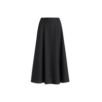 Alberta Ferretti Tropical Wool A-Line Midi Skirt in Black – International designer fashion boutique Australia Riada Concept Woollahra