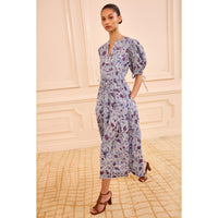 Ulla Johnson Adriana Floral Cotton Poplin Midi Dress in Gardenia – International designer fashion boutique Australia Riada Concept Woollahra