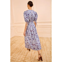 Ulla Johnson Adriana Floral Cotton Poplin Midi Dress in Gardenia – International designer fashion boutique Australia Riada Concept Woollahra