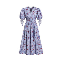 Ulla Johnson Adriana Floral Cotton Poplin Midi Dress in Gardenia – International designer fashion boutique Australia Riada Concept Woollahra