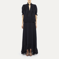 Ulla Johnson Alouette Short-Sleeve Cotton Top in Midnight – International designer fashion boutique Australia Riada Concept Woollahra