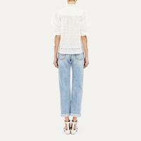 Ulla Johnson Alouette Short-Sleeve Cotton Top in Pristine – International designer fashion boutique Australia Riada Concept Woollahra