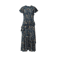 Ulla Johnson Amaia Cascading Ruffle Midi Dress in Midnight Garden Ulla Johnson designer skirts, international luxury fashion boutique Australia Riada Concept Woollahra