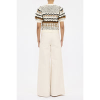 Ulla Johnson Andira Tweed Knit Short Sleeve Top in Scallop – International designer fashion boutique Australia Riada Concept Woollahra