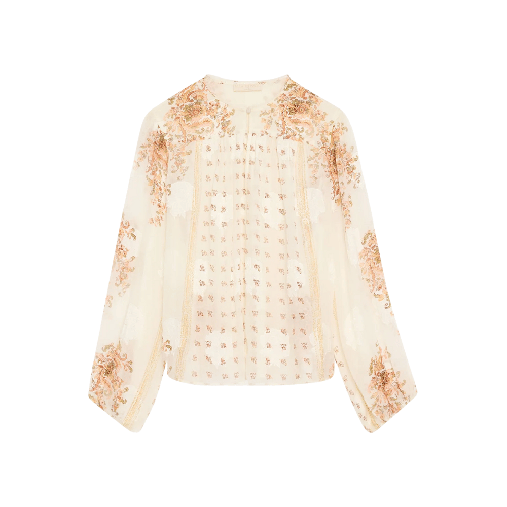 Ulla Johnson Aster Long Sleeve Blouse in Cream ULLA JOHNSON Designer fashion shop online and in store High End fashion boutique Sydney Australia Riada Concept