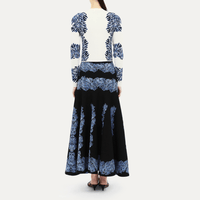 Ulla Johnson Carina Jacquard Knit Cardigan in Ocean – International designer fashion boutique Australia Riada Concept Woollahra