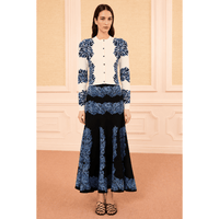 Ulla Johnson Carina Jacquard Knit Cardigan in Ocean – International designer fashion boutique Australia Riada Concept Woollahra