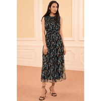 Ulla Johnson Celestina Sleeveless Silk Dress in Nightshade – International designer fashion boutique Australia Riada Concept Woollahra