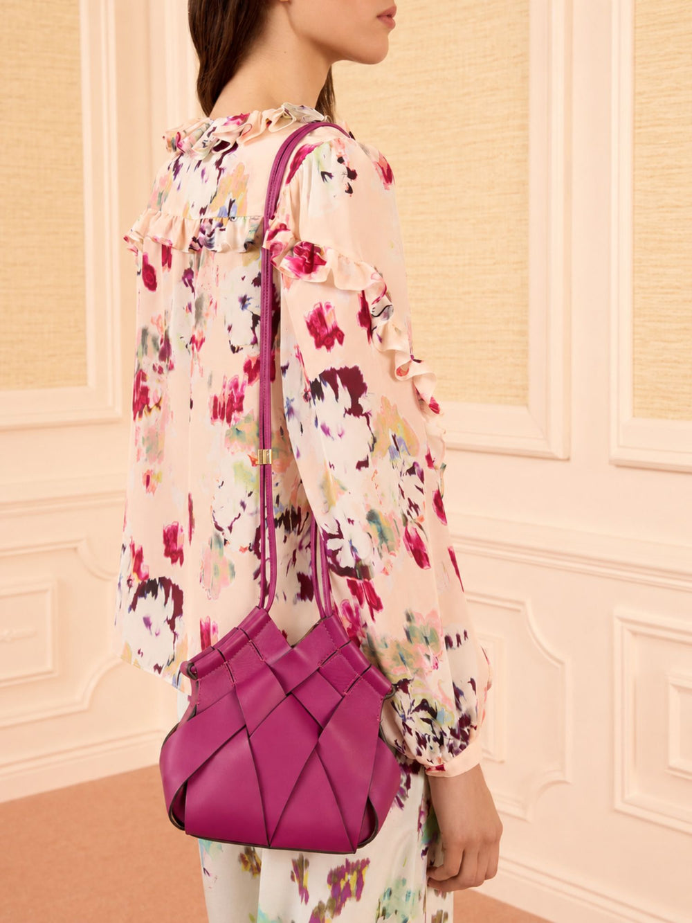 Ulla Johnson Charlotte Crossbody Handbag in Orchid – International designer fashion boutique Australia Riada Concept Woollahra
