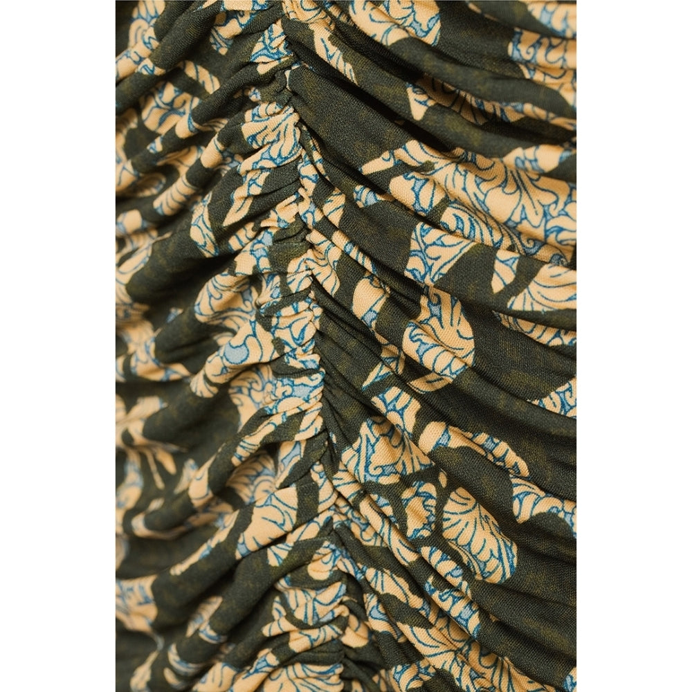 Ulla Johnson Elora Sleeveless Jersey Dress in Khaki Floral